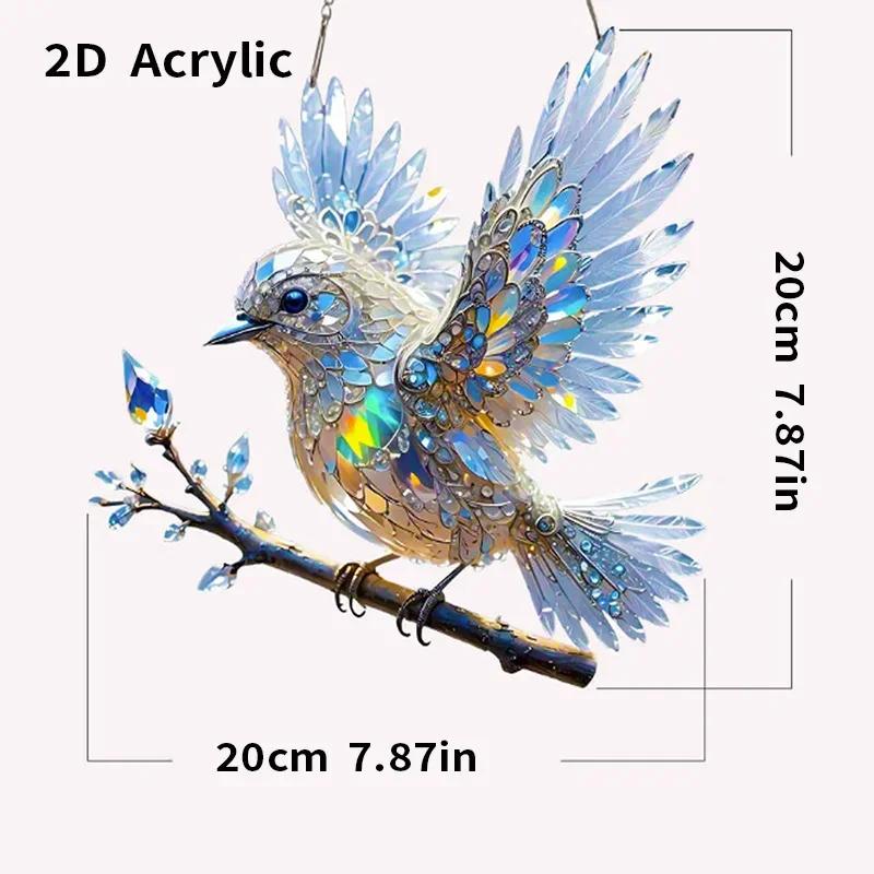 2D Flatt Krystallhimmel Glassmaleri Ornament Akryl Fugleheng Anheng Stue Gårdsplass Anheng Festivalscene Dekorasjon