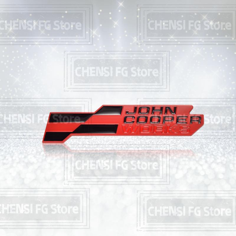 3D Metal Alloy NEW JCW Front Grille Badge For Cooper S R59 R60 R56 R58 F56 Countryman Clubman Car Rear Trunk Emblem Sticker