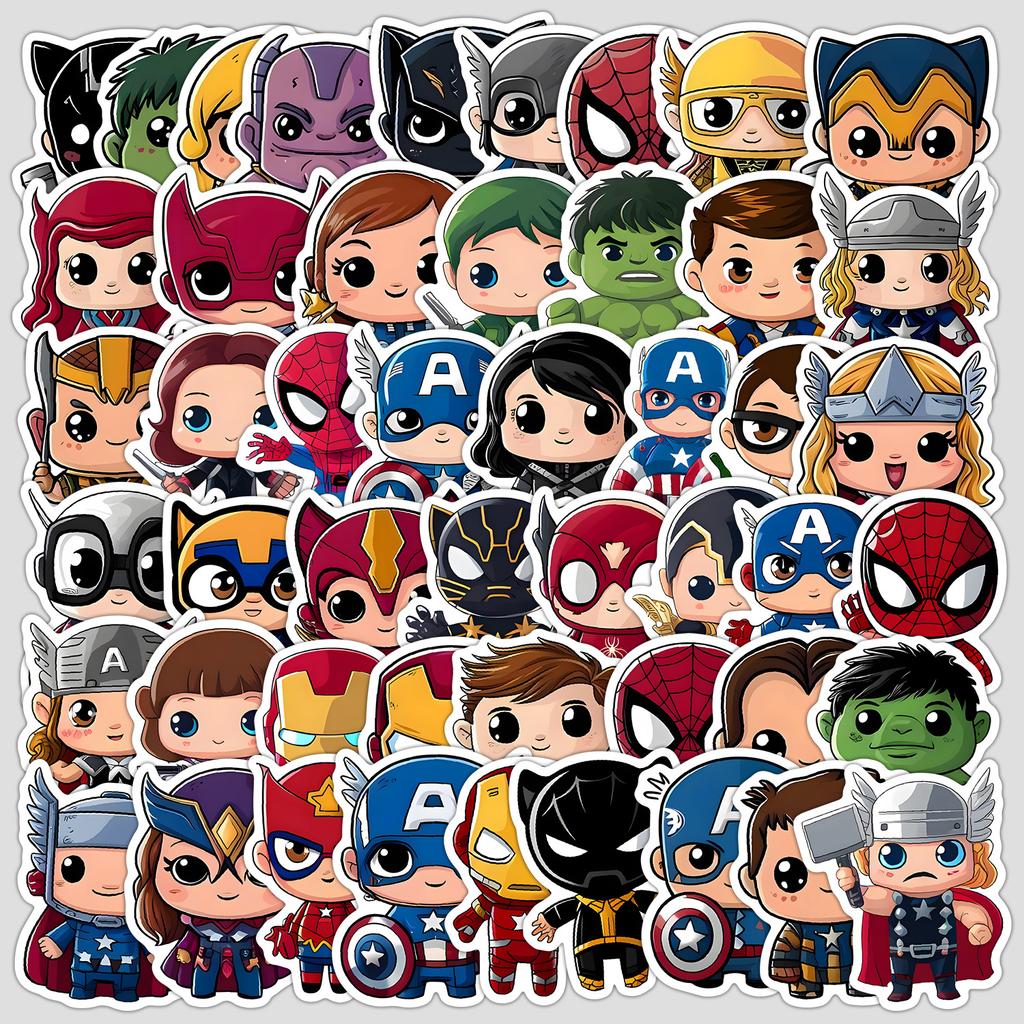 50 Niedliche Avengers-Serie Graffiti-Aufkleber Kreative Cartoon-Aufkleber Handy Computer Wasserdichte Dekorative Aufkleber