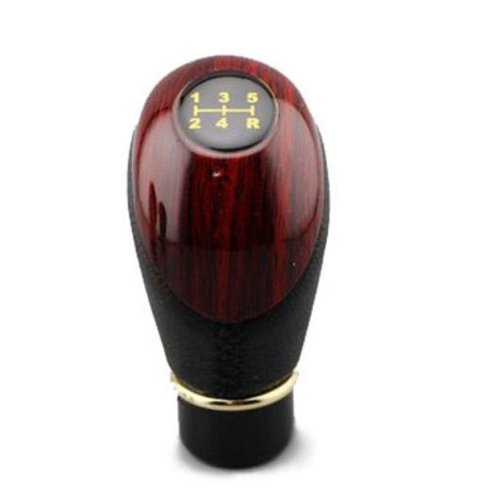 Gear Shift Knob PU Leather Gloss Manual Gear Stick Knob 5-Speed Lever Shift Shifter Car Shift Knob