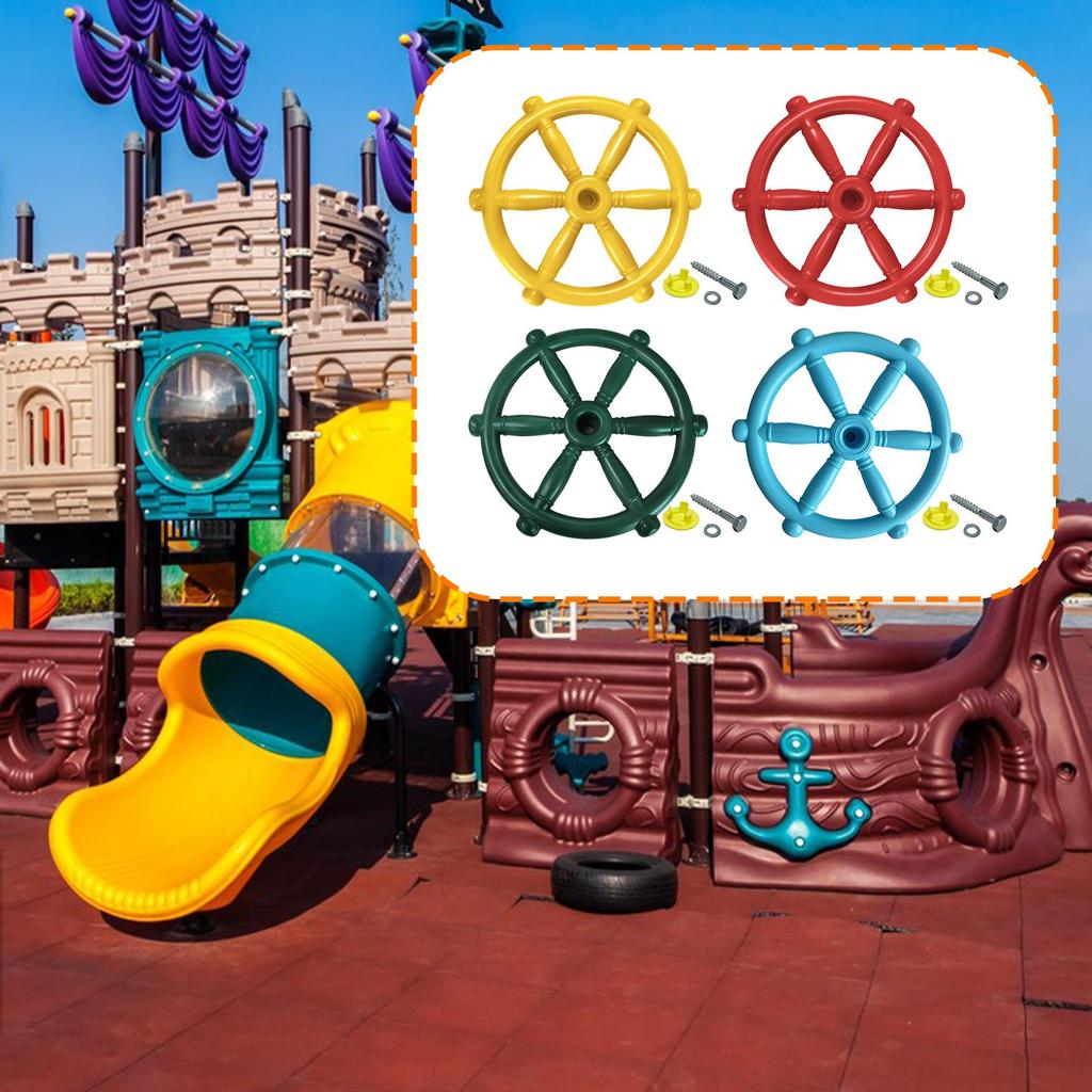 Pirate Ship Wheel Toy Playground Equipment for Jungle Gym Backyard Treehouse