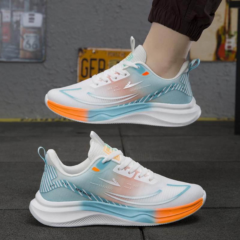 Summer new mesh breathable couple shoes fashion trend running shoes lightweight soft sole casual sports men's shoes