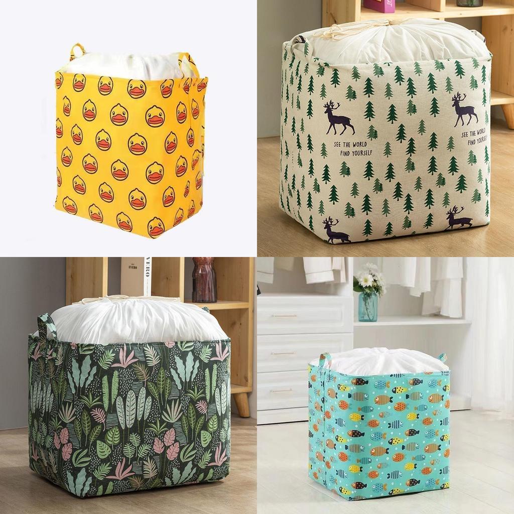 Foldable Fabric Storage Bin With Large Capacity For Bedroom Closet Organization