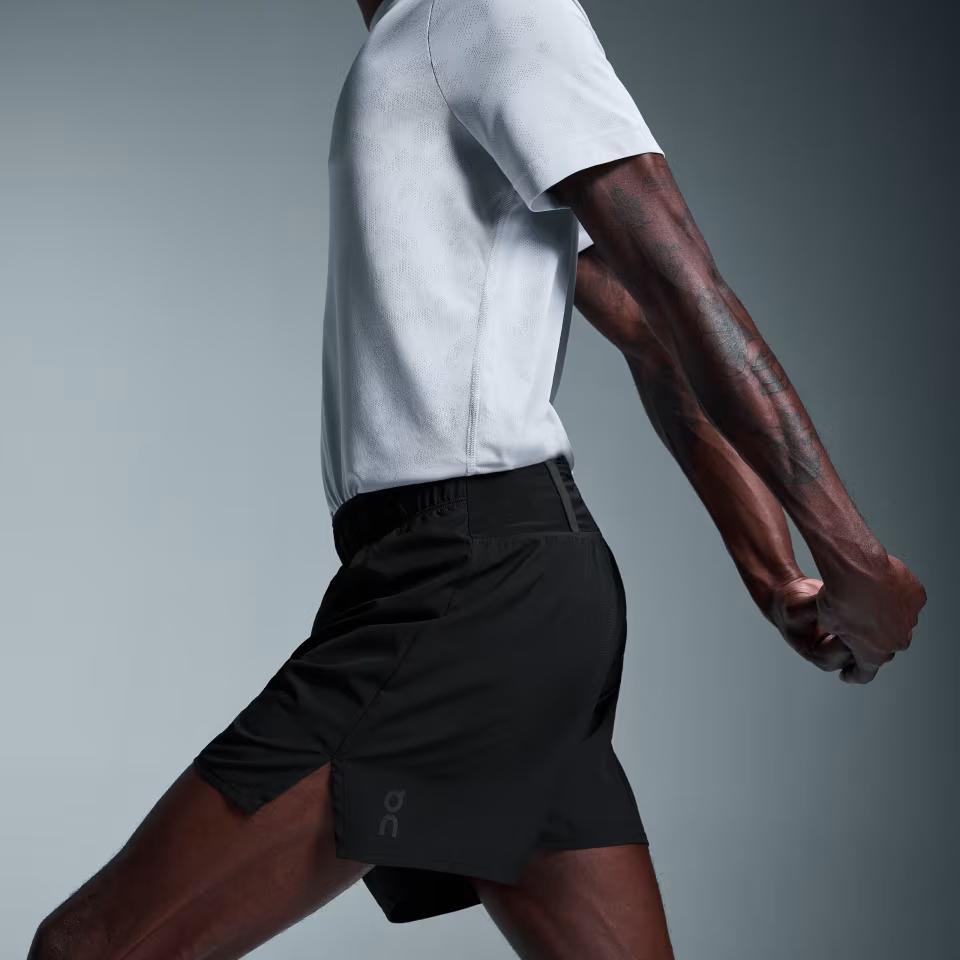 On Trail Shorts Rain Drop Print Durable Elastic Waist Sports Shorts Men Shorts Black 1ME30060553