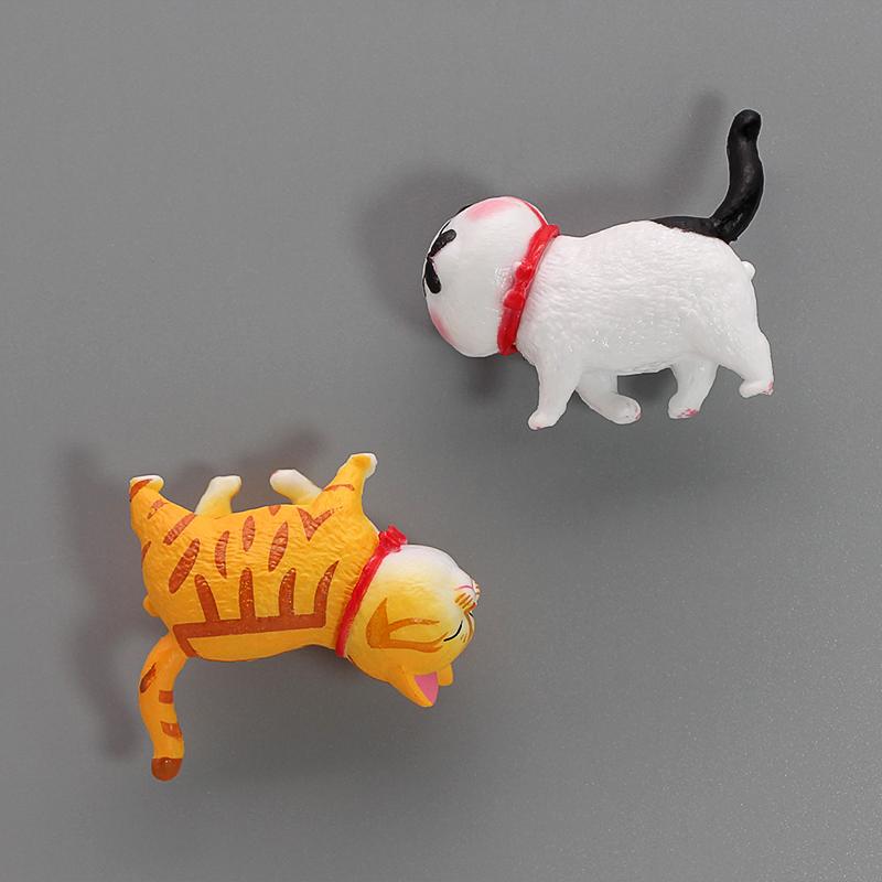 little cat fridge magnets Japanese kitten combination refrigerator souvenirs collection gifts cute animal yellow black white cat