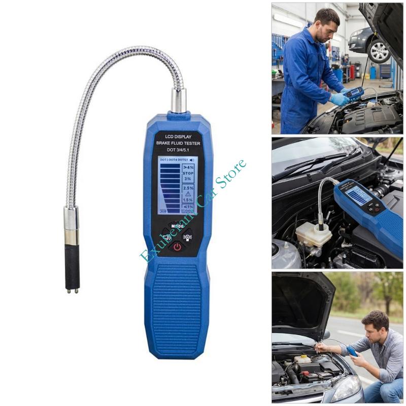 Brake Fluid Analyzers with Bright LED Display for Moisture Content Reading and Alert System