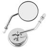 2pcs Motorcycle Handlebar Mirrors Rearview End Bar Foldable Round 360 degrees  Adjustable