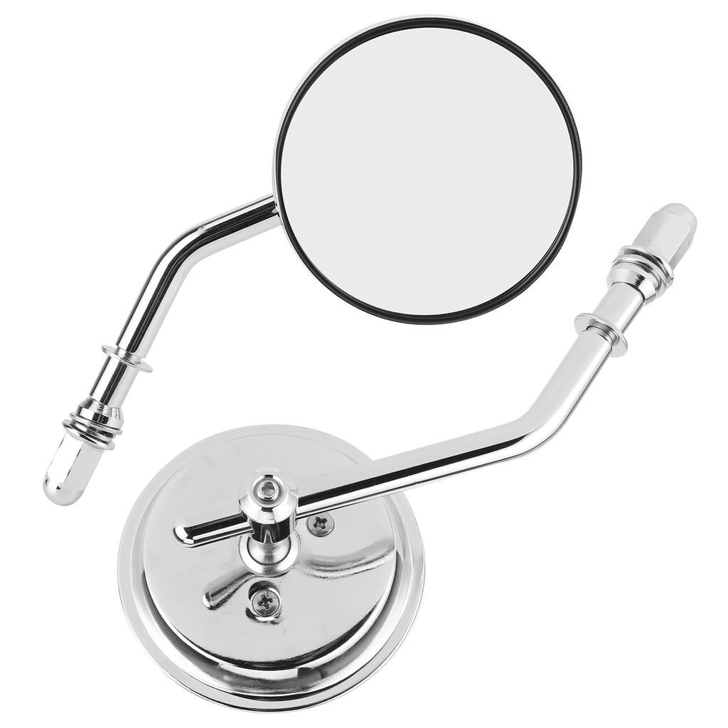 2pcs Motorcycle Handlebar Mirrors Rearview End Bar Foldable Round 360 degrees  Adjustable