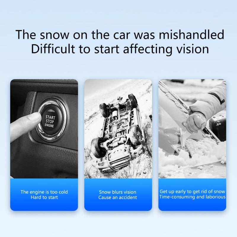 Car Windshield Cover Ice Shielding Blanket Vehicle Windscreen Protector Winter Snow Protector Simple Installation