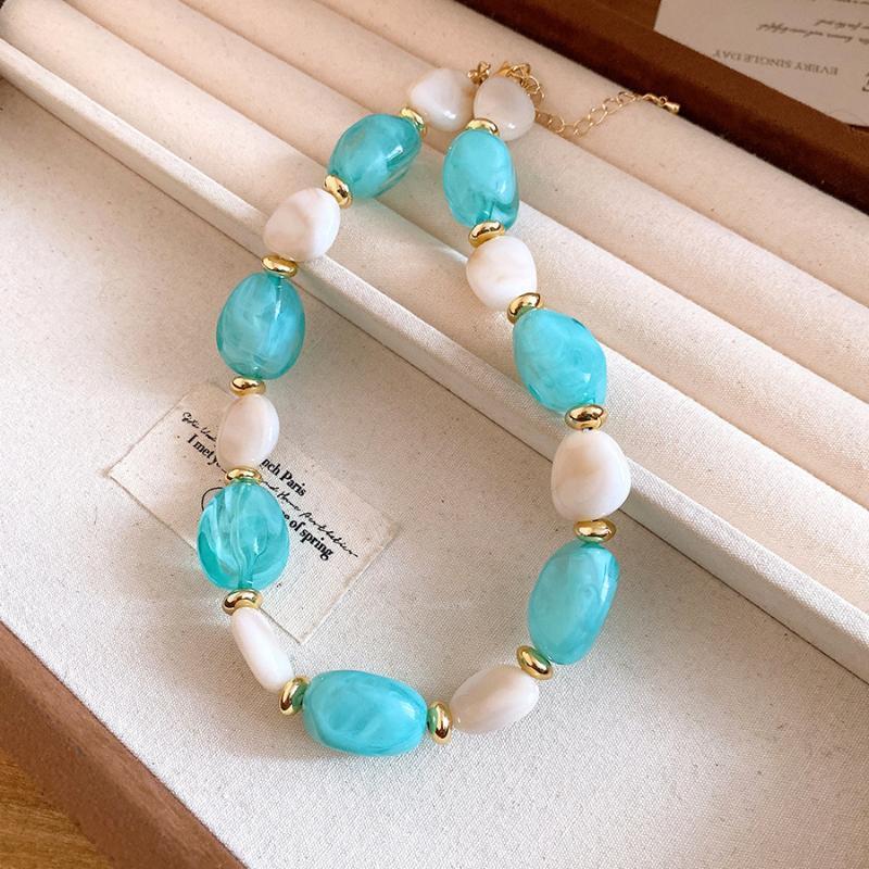 Bohemian Kleurrijke Acryl Kralen Choker Ketting Voor Vrouwen Mode Statement Sleutelbeen Ketting Esthetische Y2K Nek Sieraden