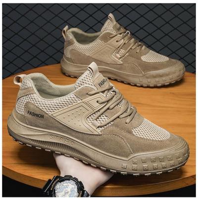Fashion Summer Men Shoes 2024 New Breathable Mesh  Men Non-slip Wear-resistant Casual Sneakers Thick Sole Work Shoes Zapato Para Hombre