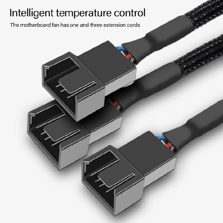 3 Way Fan Adapter Cable For Computer Cooling Supports Motherboards Signal Sync And Stable Power Input