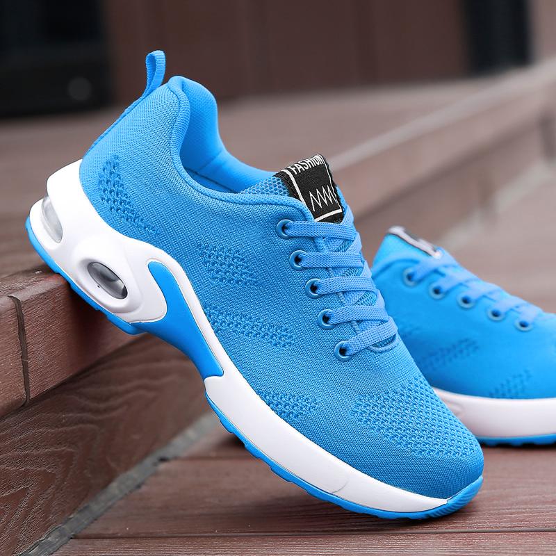 Women Hiking Shoes Platform Casual Lace Up Sneakers Flat Bottomed Mesh Breathable Running Thick Sole Autumn Sneakers Tenis Shoes