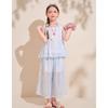 Montagut Girls' Striped Vest & Wide-Leg Pants Set