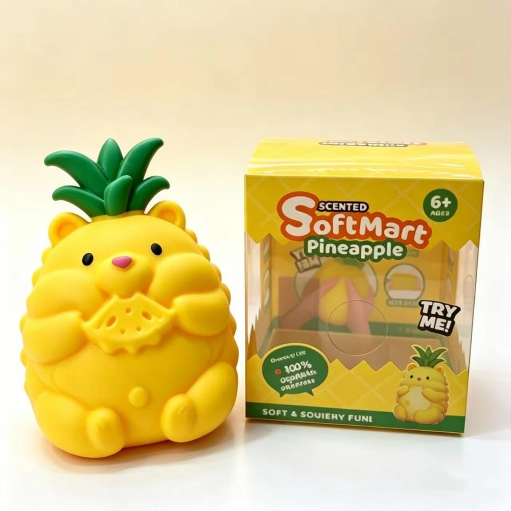Nieuwe 20CM Ananas Beer Squishy Snelle Terugslag Bureau Ornament Stressverlichtend Speelgoed voor Volwassenen