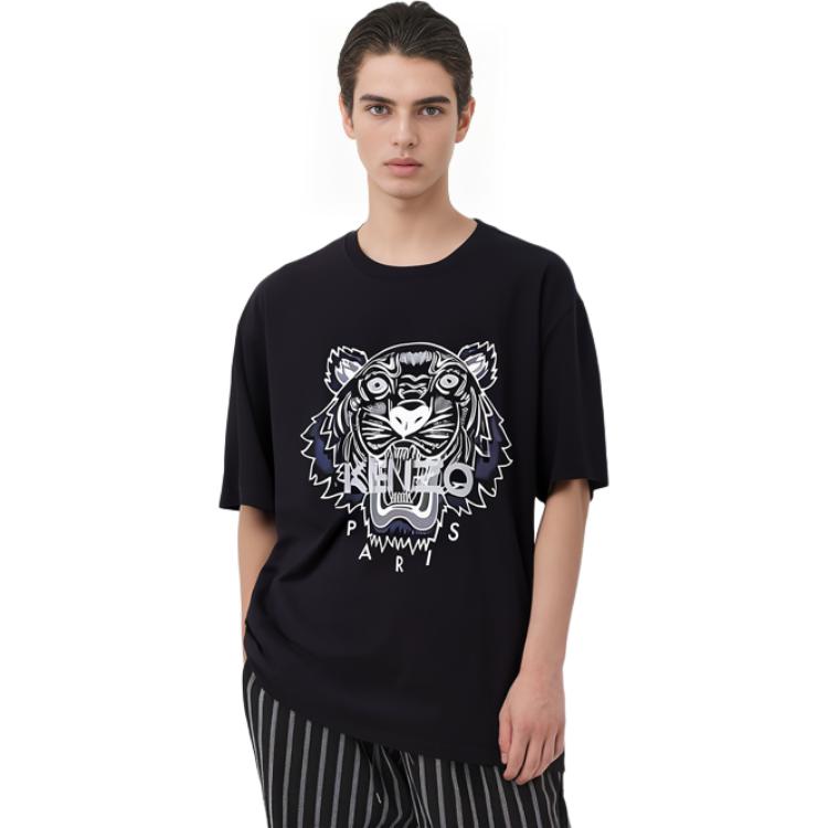KENZO Men's Classic Tiger Short Sleeve T-shirt Black PF855TS0504Y1-99