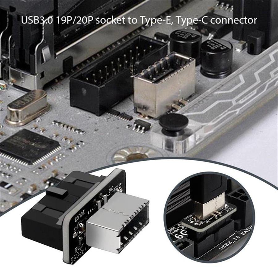 USB TYPE-E 90 Degree Adapter Chassis Front TYPE C Plugin Port For PC Motherboard