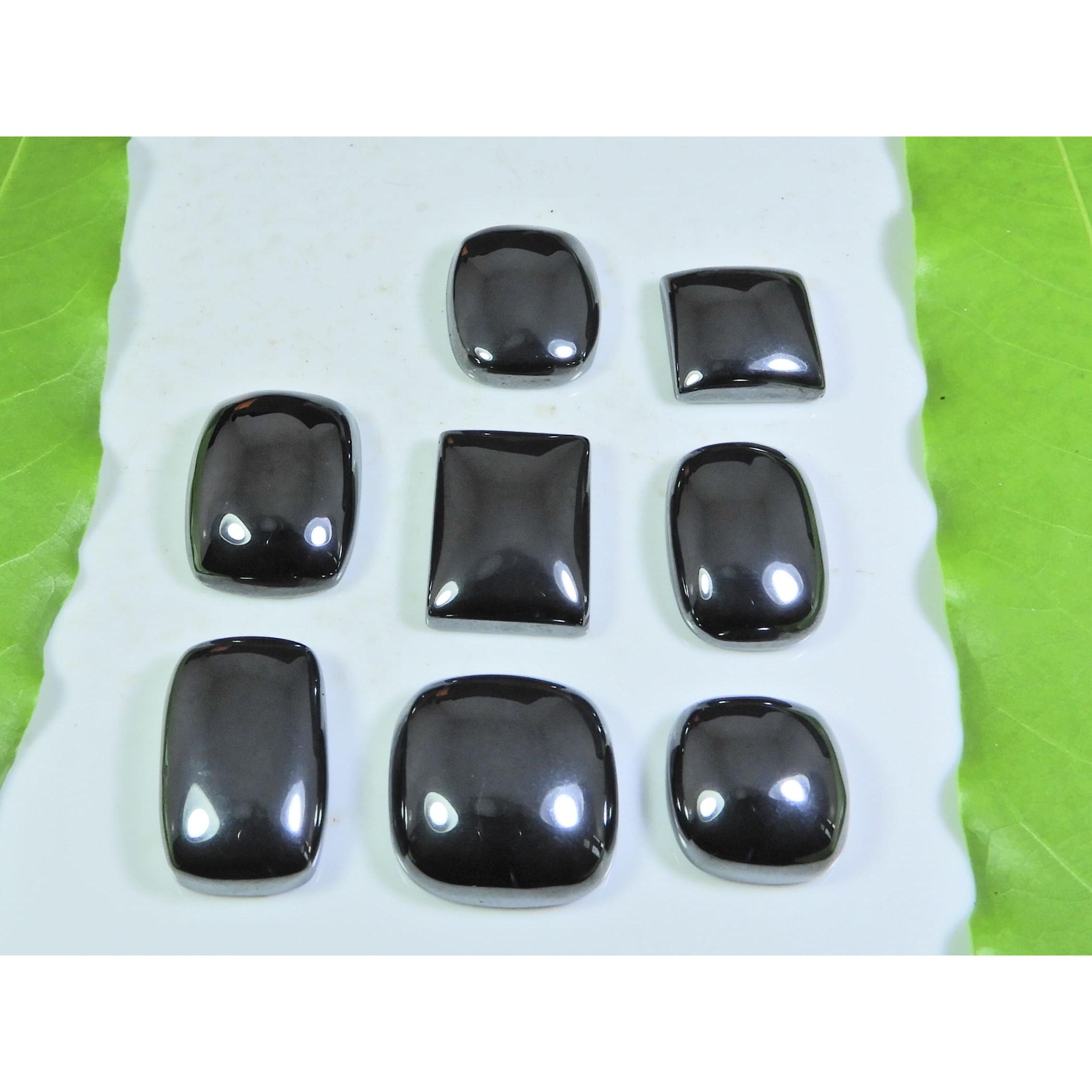 

322 карата. Натуральный гематит огранки «октагон», кабошон, россыпь драгоценных камней, лот, 15X16-20X20 мм, A-296