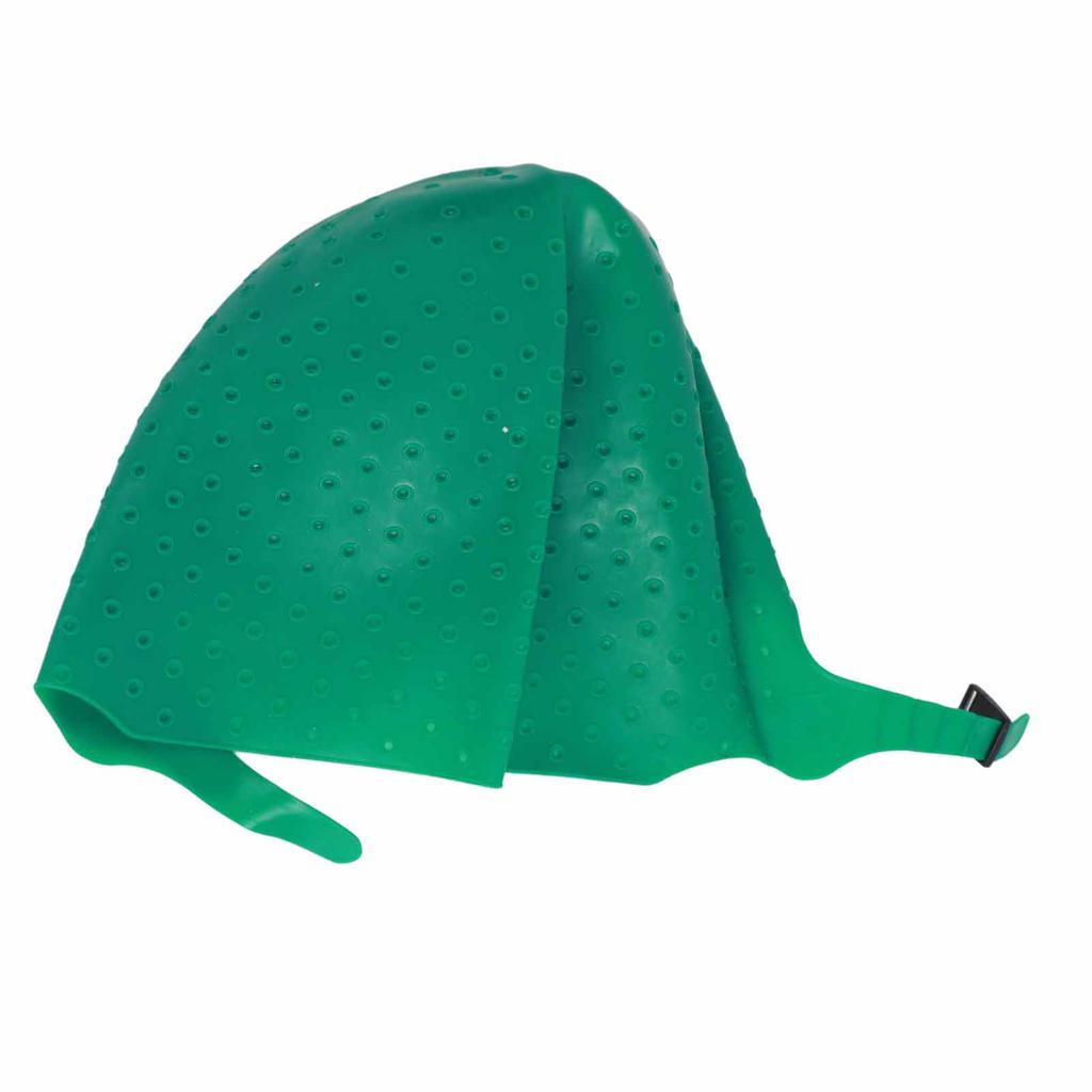 Hair Coloring Highlighting Hat Silicone Reusable DIY Hair Dyeing Hat Tool for Beauty Salon Green