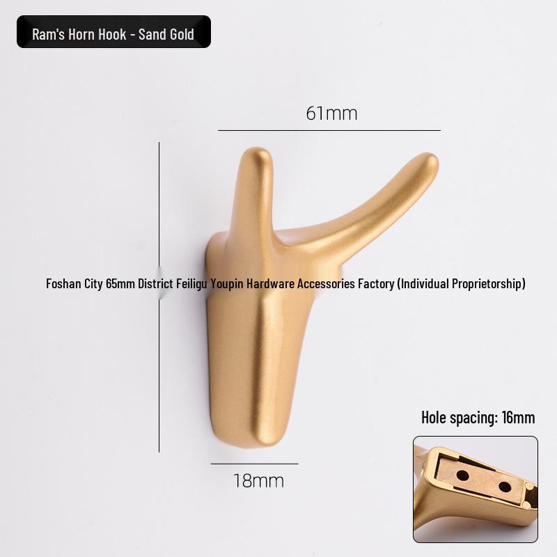 Aluminum Alloy Door Hook: Single/Double Wall, Bathroom & Kitchen Clothes Hanger
