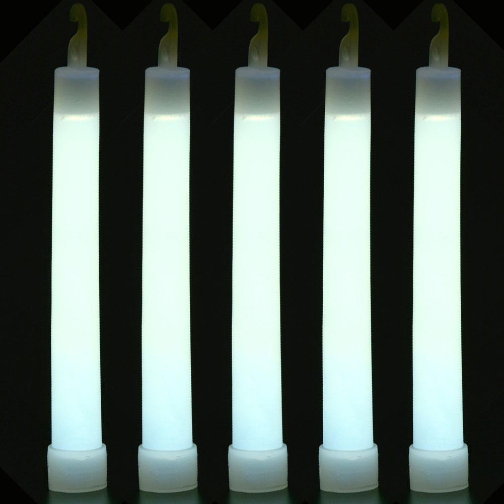 1-50pcs Glow Sticks with Hook 6 inch Fluorescence Light for Hiking Camping Outdoor Emergency Concert Party Light Sticks