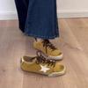 Звездные старые грязные туфли женские 2025 осень мягкая кожа ретро универсальные Agam de тренировочные туфли мягкая подошва повседневные белые туфли
