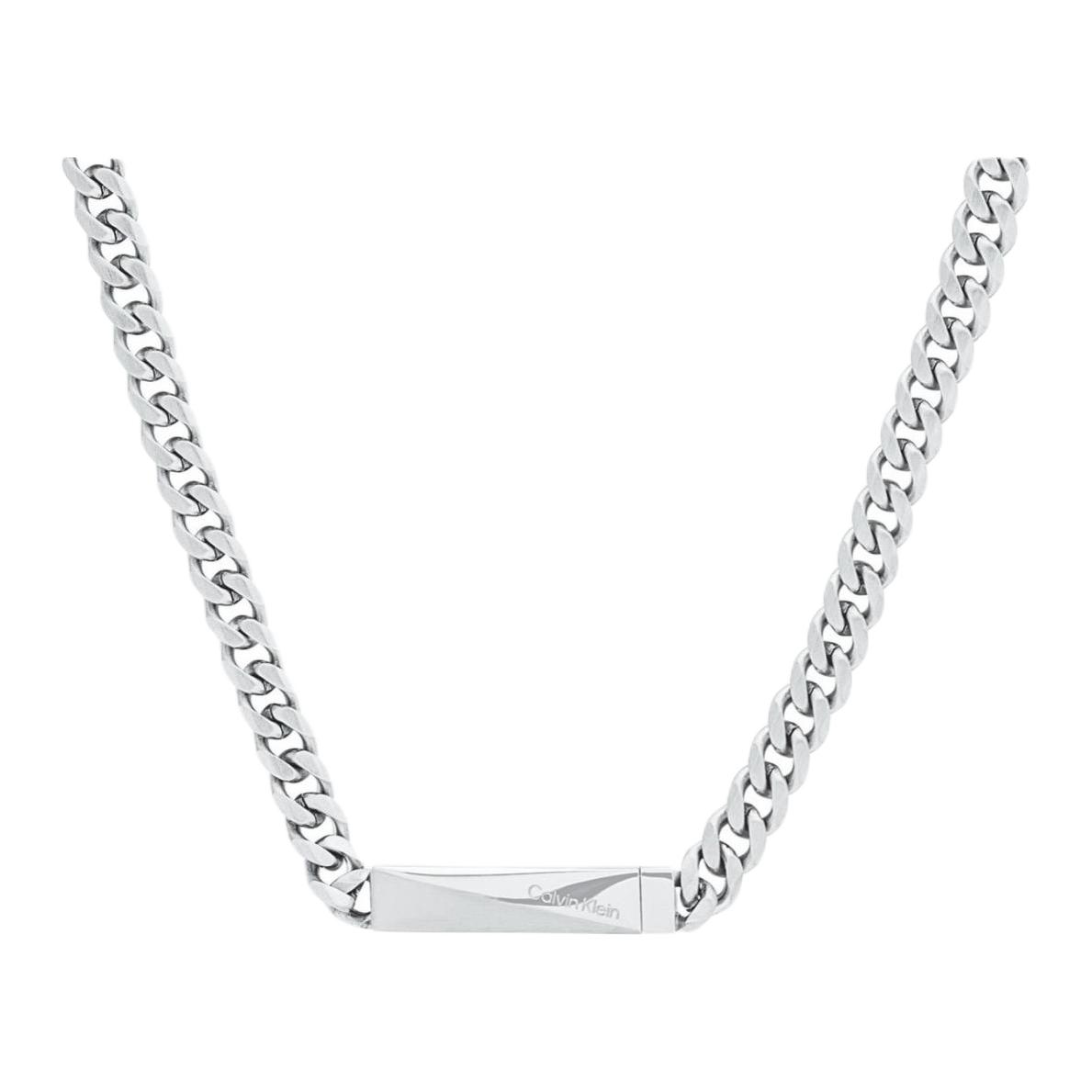 Calvin Klein Stylish Series ID Titanium Steel Necklace Men necklace 35000055 Box,F,Steel