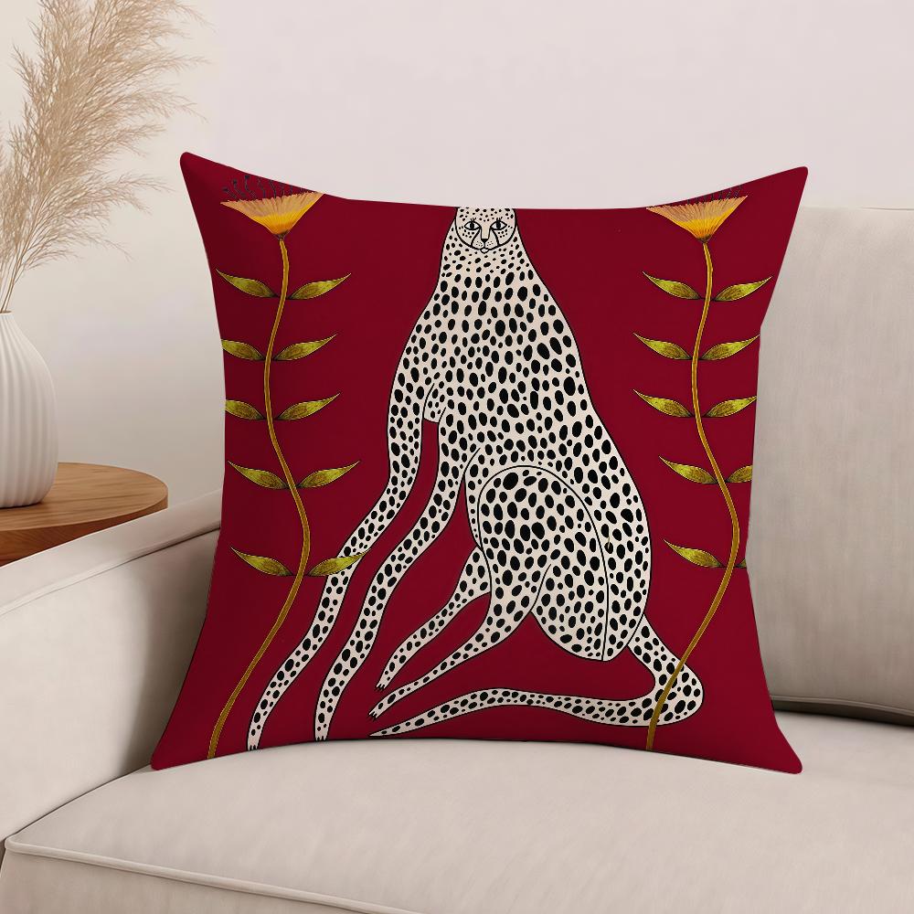 Art Geometric Animal Pattern Pillow Case Office Cushions Suitable For Sofa Car Bedroom Decorative Cushion Cover