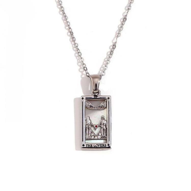 Trendy Minimalist Tarot Inspired Necklace With Creatvie Symbols And Lightweight Design For Comfortable Daily Wear