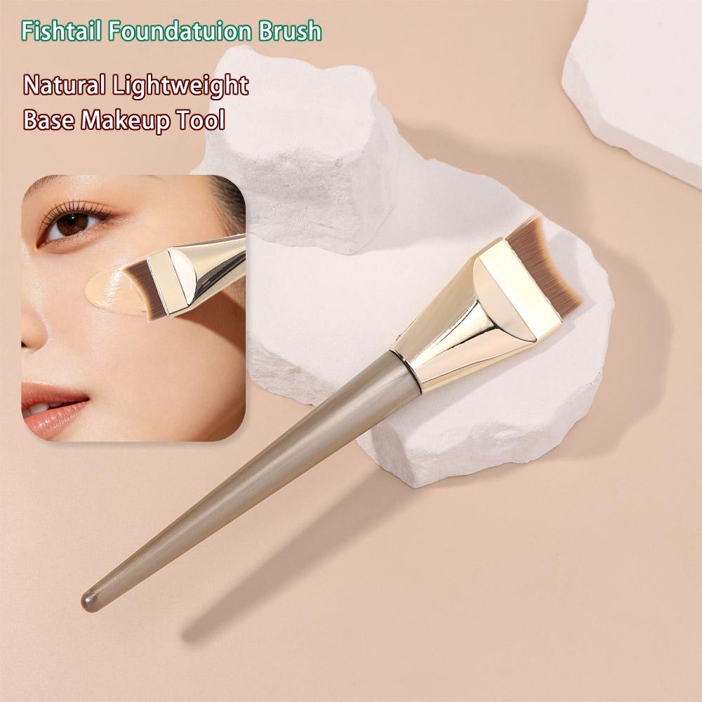 Skin-friendly Liquid Foundation Brush Dense Bristle Flat Concealer Brush  Beauty Tools