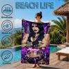 Custom Name Rhea Ripley wrestling Beach Towel Microfiber Beach Towel, Lightweight and Quick-Dry, for Summer Travel, Swimming Pool Gift