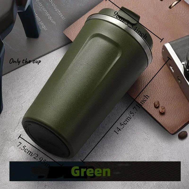 

1pcs Leak-Proof Stainless Steel Travel Mug Insulated Coffee Cup Thermal Tumbler for Hot & Cold Beverages 501-600ml