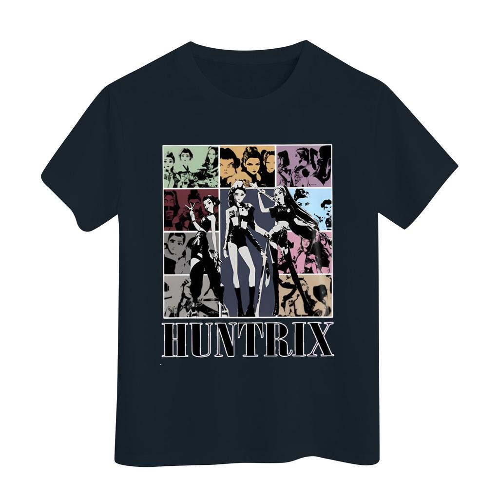 Boys Girls Round Neck Casual Printed Short-sleeved T-shirt Top
