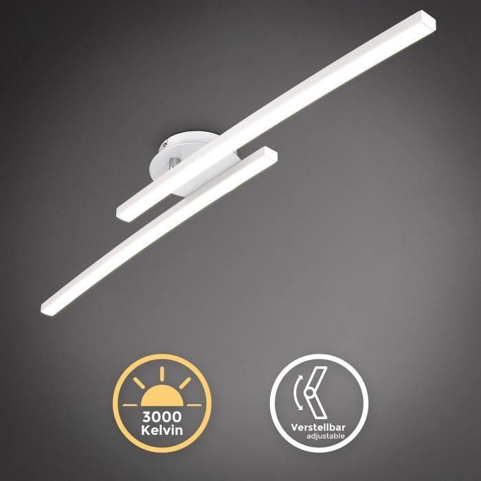Plafonnier led 12w blanc pivotantes blanc chaud 1100 lumen moderne couloir salon