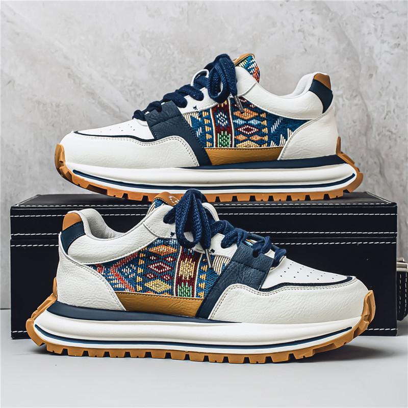 Men's shoes spring new student trend versatile breathable thick-soled wear-resistant running sports casual shoes men's dad shoes