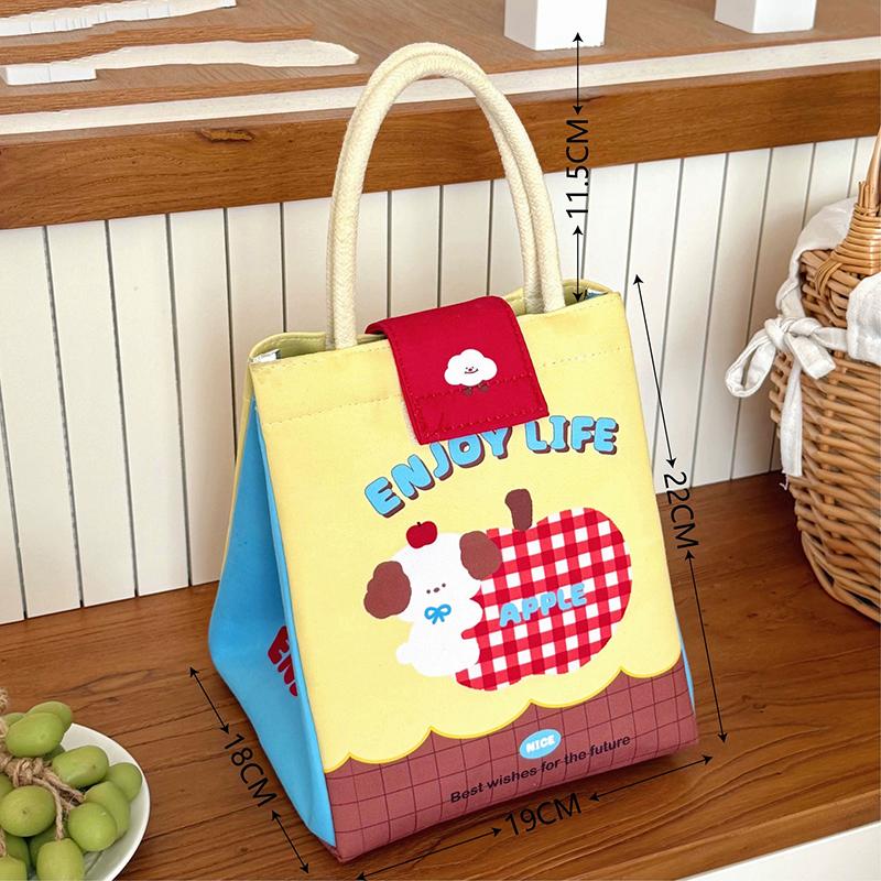 1 шт. Изолированная сумка для ланча Милая сумка для бенто Модный термоконтейнер для еды Для офисного работника Большая вместимость Студенческая сумка-ланчбокс B