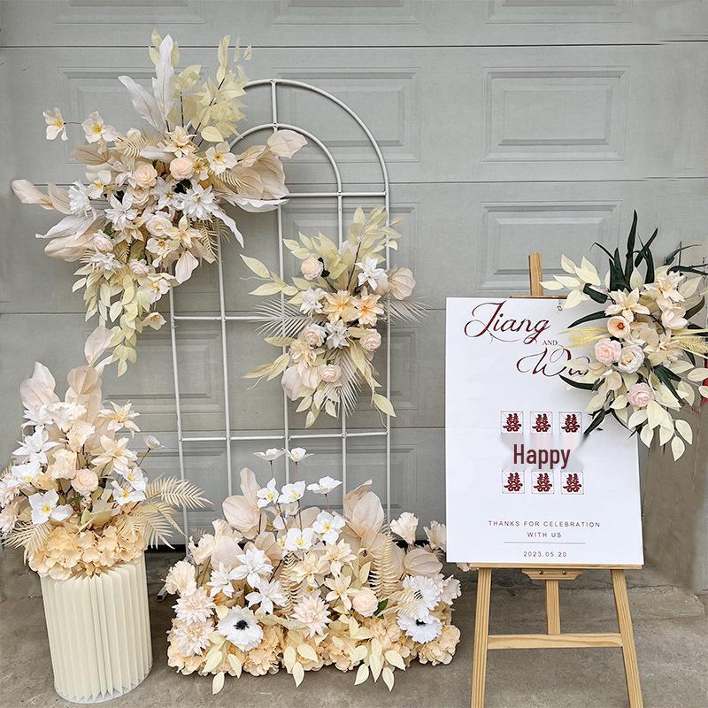 Complete Wedding & Banquet Artificial Flower Set: Ground Rows & Table Decor