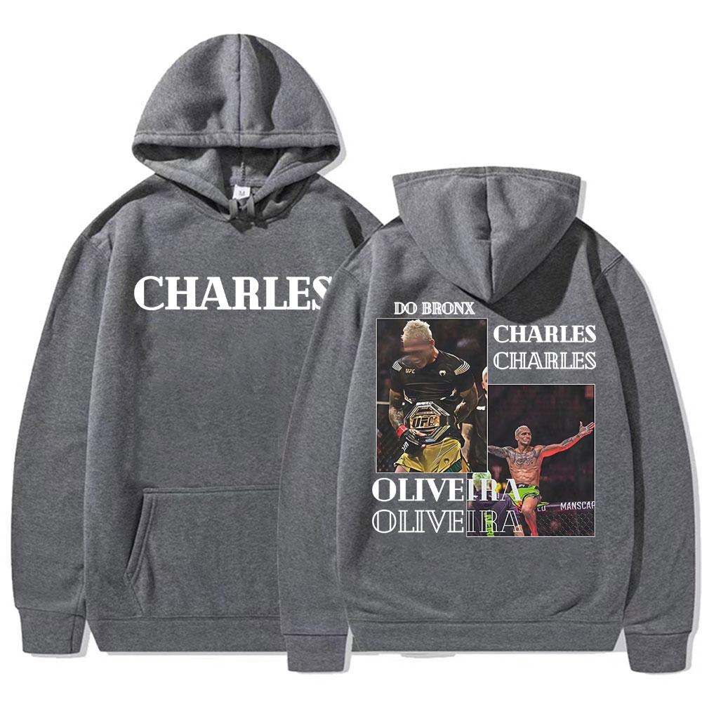 Charles Oliveira Do Bronx Fan Gift Vintage Graphic Hoodie Men Women Fashion Gothic Oversized Hooded Sweatshirt
