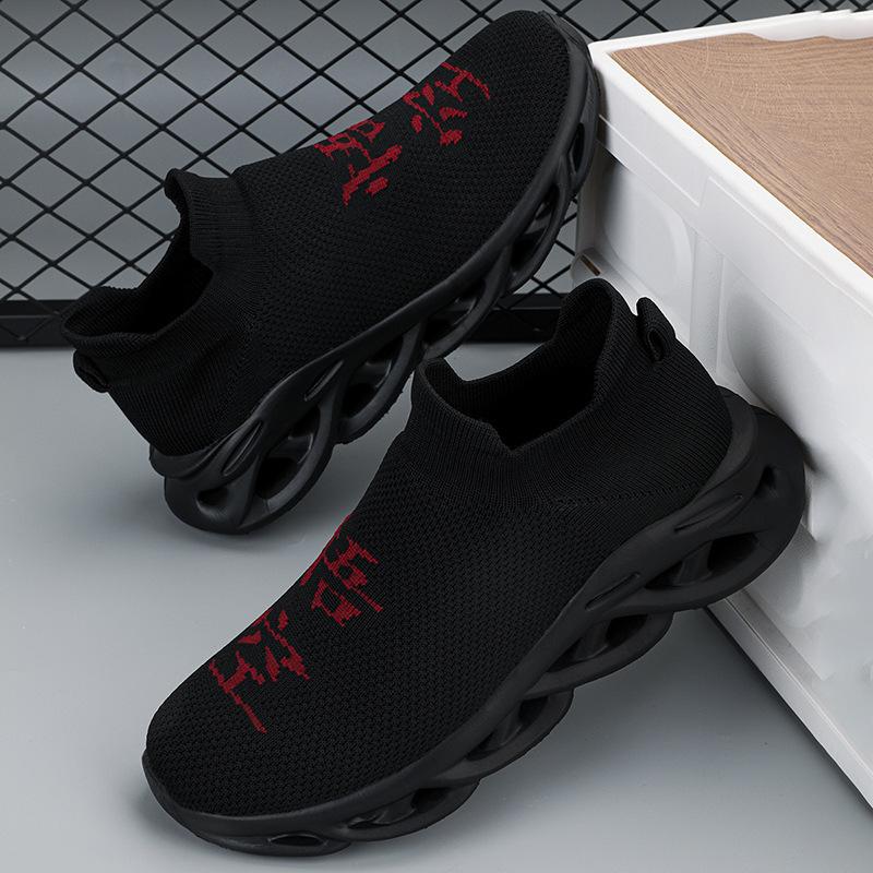 Men's fly-woven mesh socks shoes over feet outdoor casual shoes platform single shoes trendy men's sports shoes