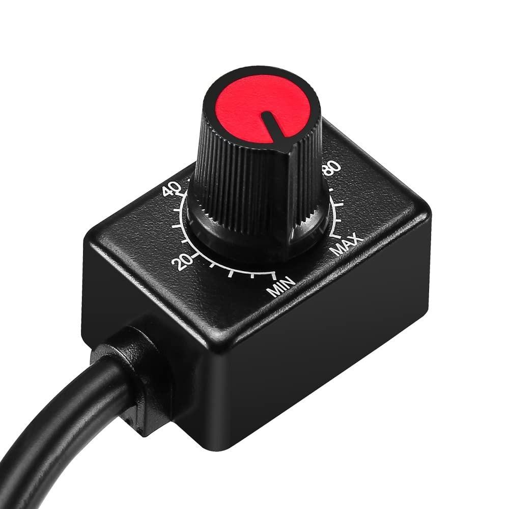 Plastic DC 0/1-10V Knob LED Dimmer Black Copper Anti-interference Strobe Dimmer Red Low Voltage Passive Dimmer Electrician