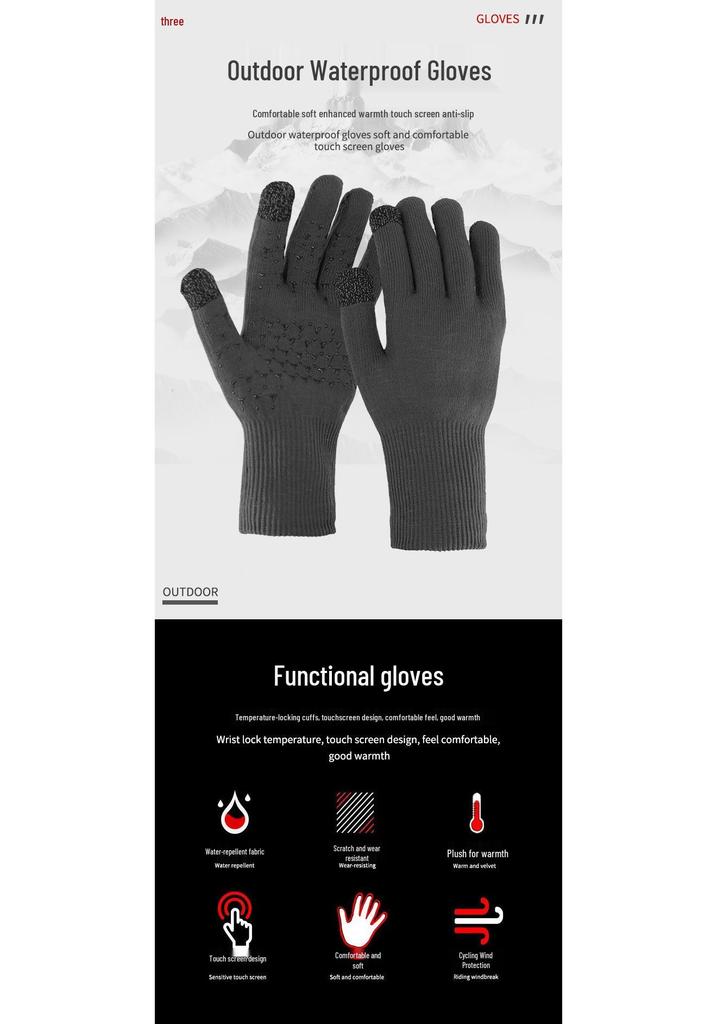Waterproof, Warm, Touchscreen, Non-Slip Gloves for Outdoor Activities - Ideal for Cycling, Biking, Scooters, and Skiing