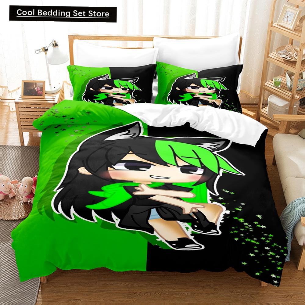 3D Anime The Gacha Girl Bedding Sets Duvet Cover Set With Pillowcase Twin Full Queen King Bedclothes Bed Linen For Home Textiles