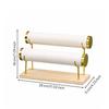 Versatile Freestanding Jewelry Display Rack with Wooden Base Sturdy Bangle