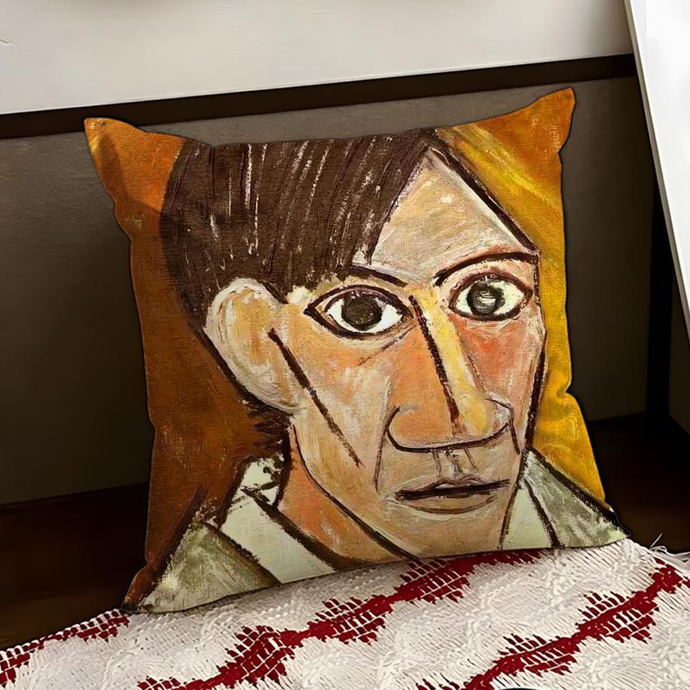 PPicasso Art Cushion Cover Reversible Soft Durable Pillow Cover Home  Car MultiScene Use for Daily Comfort