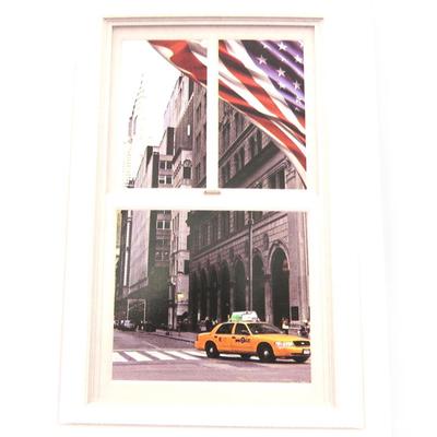 [M9121] - 'Amerika' Trompe l'oeil çıkartması (50x70 cm)