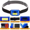 Mini COB Headlight for Outdoor Cycling Fishing Headlamp Camping Emergency Battery Powered LED Headtorch Flashlight