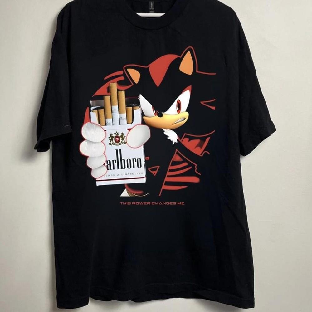 

Sonic The Hedgehog Marlboro TShirt Black tee Heavy Cotton tee NH26624 Unisex T-Shirt L