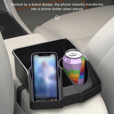 Universal-Aufbewahrungsbox für die Armlehne im Auto, Mittelkonsolen-Armlehnenbox mit Getränkehalter, Auto-Organizer für den Vordersitz, für Autos, LKWs, SUVs