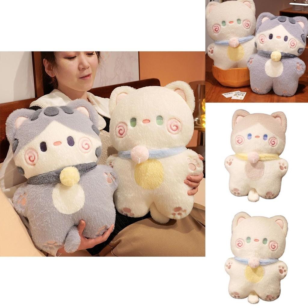Adorable Standing Plush Cat Toy With Pp Cotton Filling Perfect For Decor And Cuddles