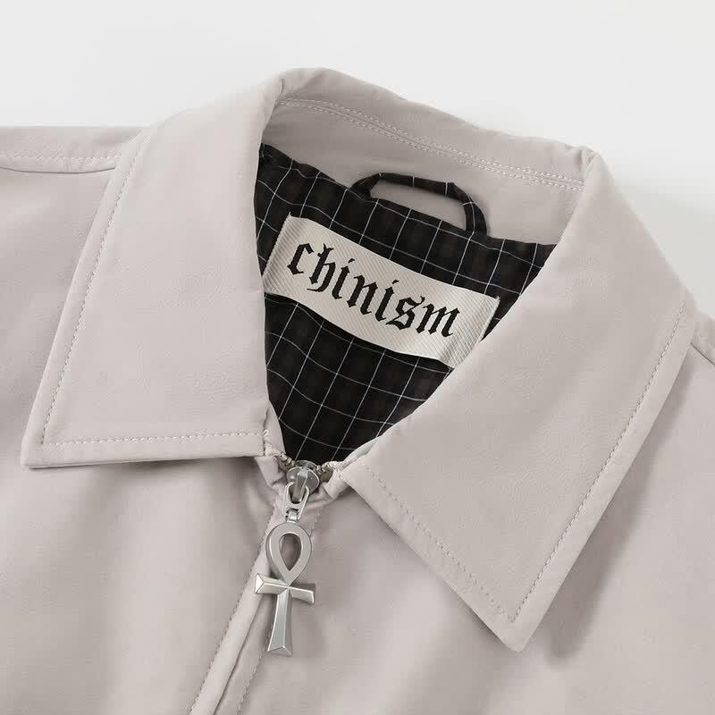 CHINISM Men's Retro Suede Lapel Jacket